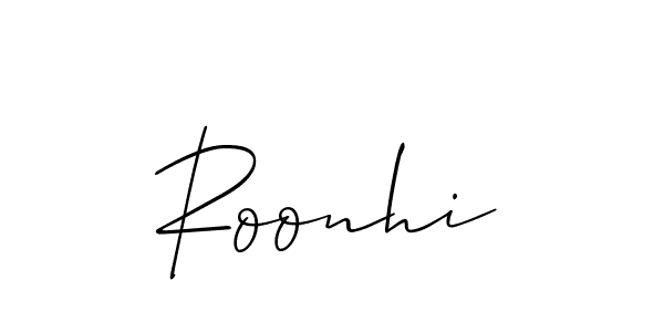 You can use this online signature creator to create a handwritten signature for the name Roonhi. This is the best online autograph maker. Roonhi signature style 2 images and pictures png