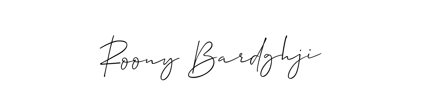 Similarly Allison_Script is the best handwritten signature design. Signature creator online .You can use it as an online autograph creator for name Roony Bardghji. Roony Bardghji signature style 2 images and pictures png