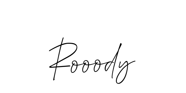 Make a beautiful signature design for name Rooody. With this signature (Allison_Script) style, you can create a handwritten signature for free. Rooody signature style 2 images and pictures png
