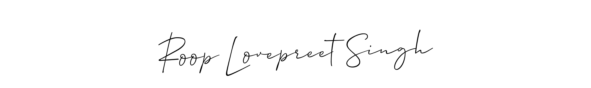 Make a beautiful signature design for name Roop Lovepreet Singh. Use this online signature maker to create a handwritten signature for free. Roop Lovepreet Singh signature style 2 images and pictures png