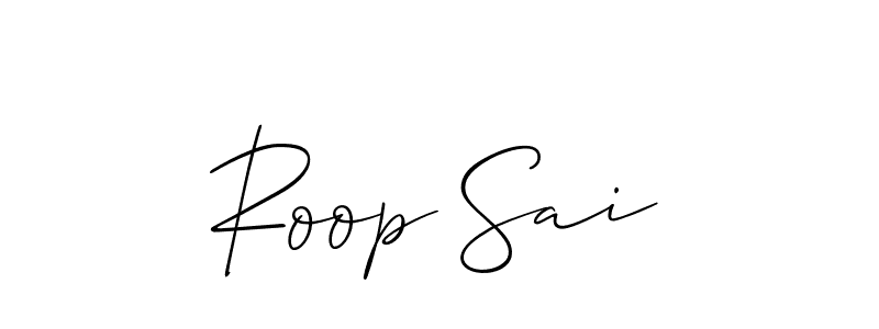 How to Draw Roop Sai signature style? Allison_Script is a latest design signature styles for name Roop Sai. Roop Sai signature style 2 images and pictures png