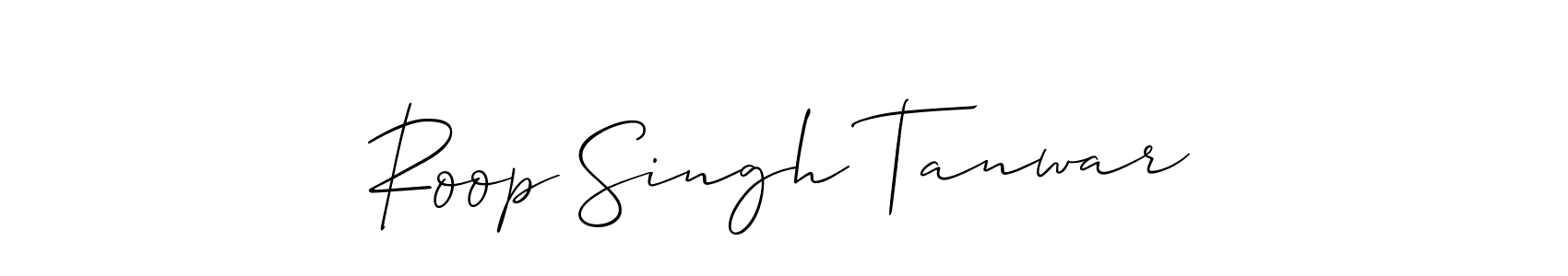 Similarly Allison_Script is the best handwritten signature design. Signature creator online .You can use it as an online autograph creator for name Roop Singh Tanwar. Roop Singh Tanwar signature style 2 images and pictures png