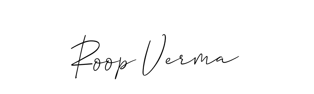 How to Draw Roop Verma signature style? Allison_Script is a latest design signature styles for name Roop Verma. Roop Verma signature style 2 images and pictures png
