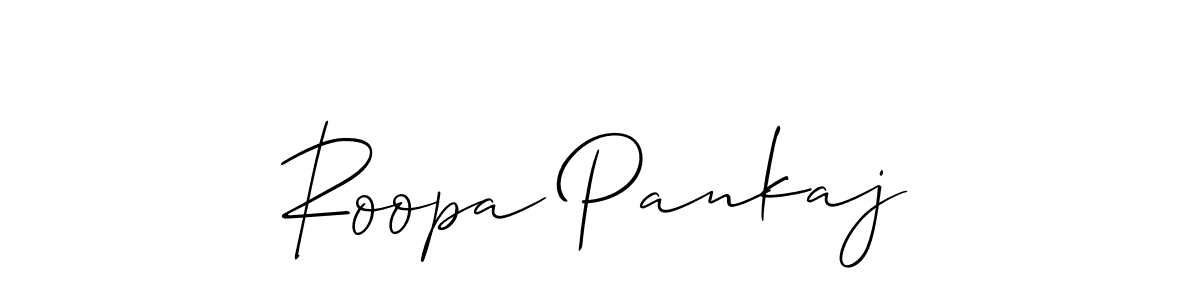 This is the best signature style for the Roopa Pankaj name. Also you like these signature font (Allison_Script). Mix name signature. Roopa Pankaj signature style 2 images and pictures png