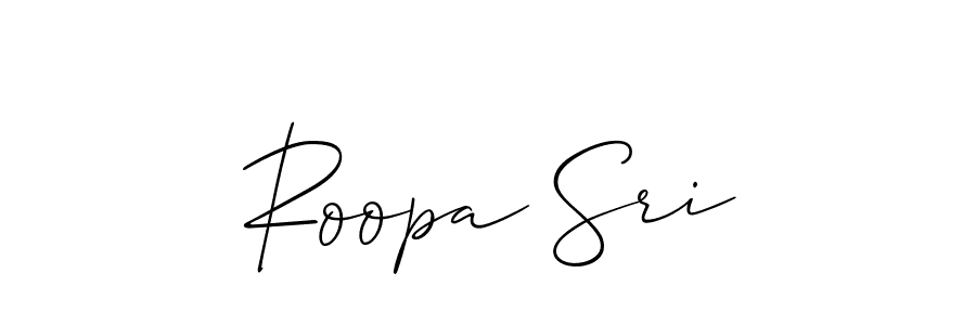 How to make Roopa Sri signature? Allison_Script is a professional autograph style. Create handwritten signature for Roopa Sri name. Roopa Sri signature style 2 images and pictures png