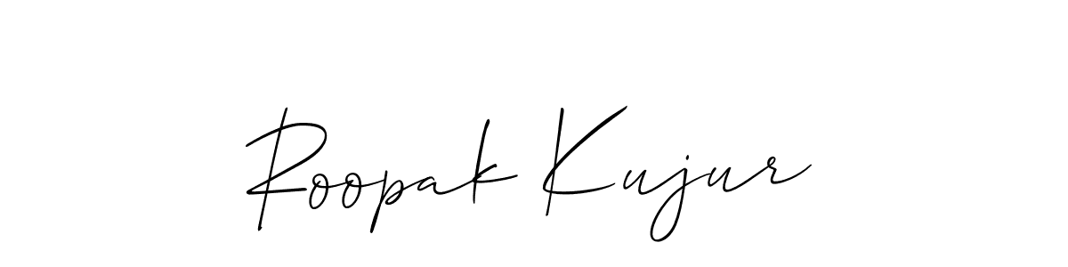 The best way (Allison_Script) to make a short signature is to pick only two or three words in your name. The name Roopak Kujur include a total of six letters. For converting this name. Roopak Kujur signature style 2 images and pictures png