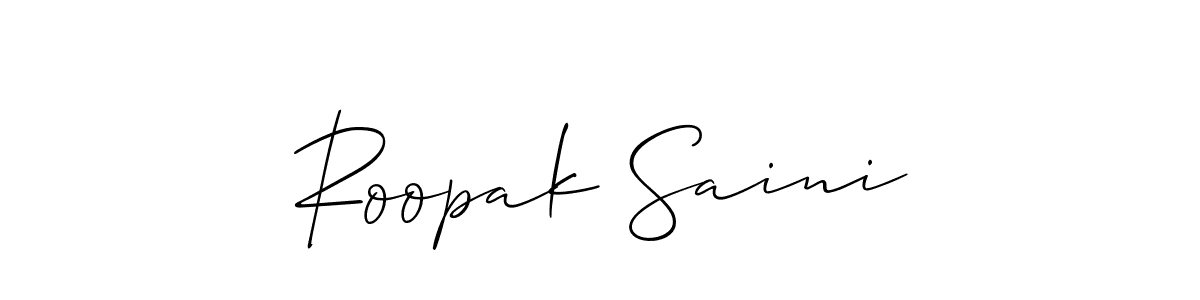Similarly Allison_Script is the best handwritten signature design. Signature creator online .You can use it as an online autograph creator for name Roopak Saini. Roopak Saini signature style 2 images and pictures png