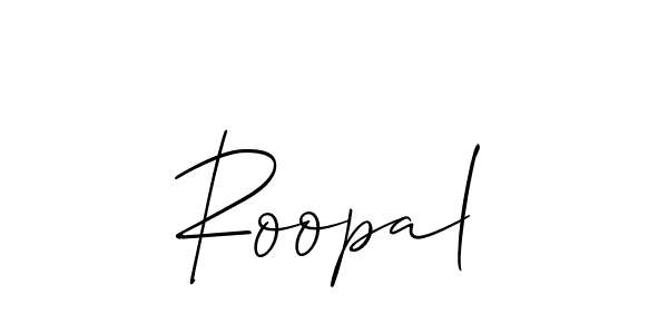 How to Draw Roopal signature style? Allison_Script is a latest design signature styles for name Roopal. Roopal signature style 2 images and pictures png