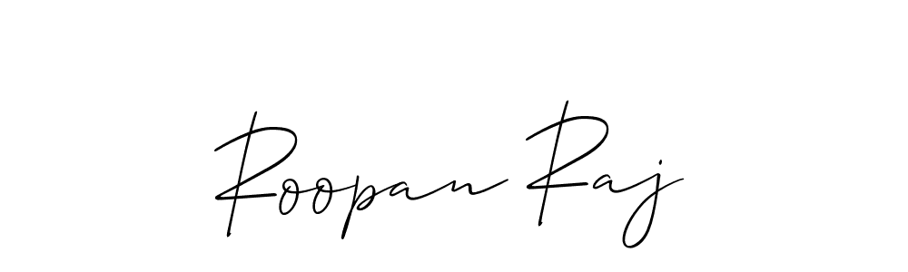 How to make Roopan Raj name signature. Use Allison_Script style for creating short signs online. This is the latest handwritten sign. Roopan Raj signature style 2 images and pictures png