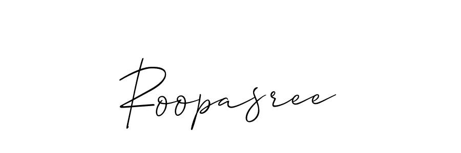 How to make Roopasree name signature. Use Allison_Script style for creating short signs online. This is the latest handwritten sign. Roopasree signature style 2 images and pictures png
