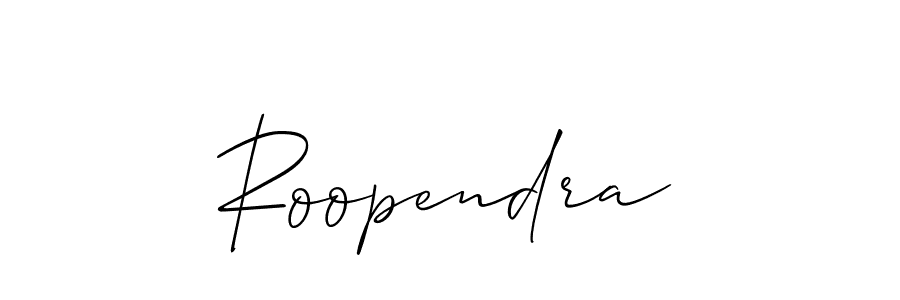 How to make Roopendra signature? Allison_Script is a professional autograph style. Create handwritten signature for Roopendra name. Roopendra signature style 2 images and pictures png