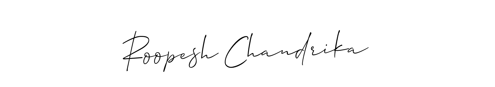 Once you've used our free online signature maker to create your best signature Allison_Script style, it's time to enjoy all of the benefits that Roopesh Chandrika name signing documents. Roopesh Chandrika signature style 2 images and pictures png