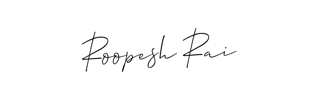 You should practise on your own different ways (Allison_Script) to write your name (Roopesh Rai) in signature. don't let someone else do it for you. Roopesh Rai signature style 2 images and pictures png