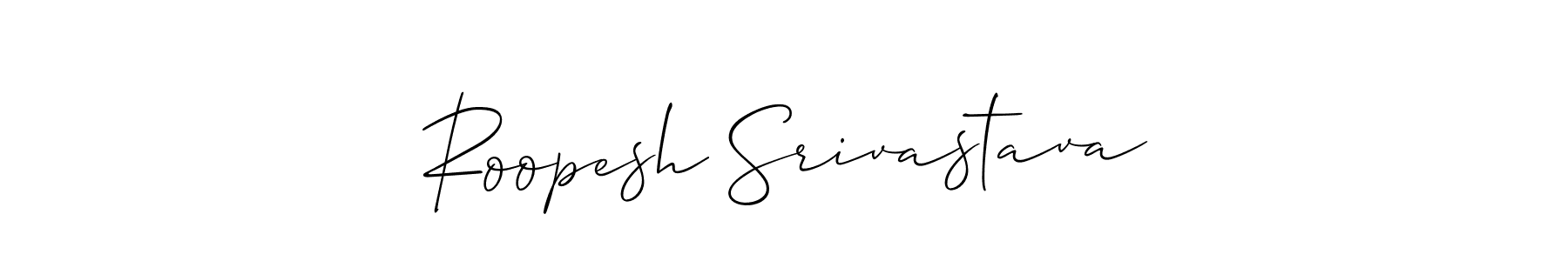 Also You can easily find your signature by using the search form. We will create Roopesh Srivastava name handwritten signature images for you free of cost using Allison_Script sign style. Roopesh Srivastava signature style 2 images and pictures png