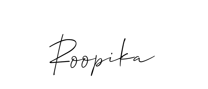 How to Draw Roopika signature style? Allison_Script is a latest design signature styles for name Roopika. Roopika signature style 2 images and pictures png