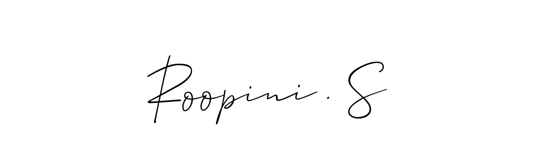 Roopini . S stylish signature style. Best Handwritten Sign (Allison_Script) for my name. Handwritten Signature Collection Ideas for my name Roopini . S. Roopini . S signature style 2 images and pictures png