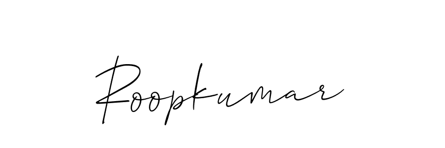 Also You can easily find your signature by using the search form. We will create Roopkumar name handwritten signature images for you free of cost using Allison_Script sign style. Roopkumar signature style 2 images and pictures png