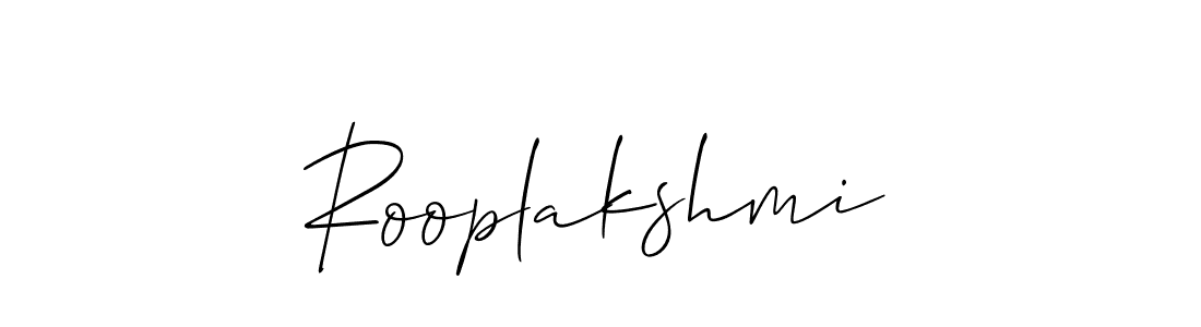 Similarly Allison_Script is the best handwritten signature design. Signature creator online .You can use it as an online autograph creator for name Rooplakshmi. Rooplakshmi signature style 2 images and pictures png