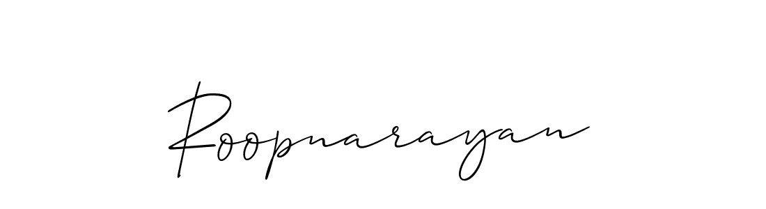 Also You can easily find your signature by using the search form. We will create Roopnarayan name handwritten signature images for you free of cost using Allison_Script sign style. Roopnarayan signature style 2 images and pictures png