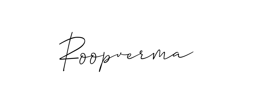 The best way (Allison_Script) to make a short signature is to pick only two or three words in your name. The name Roopverma include a total of six letters. For converting this name. Roopverma signature style 2 images and pictures png