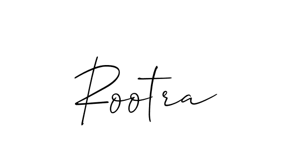 Rootra stylish signature style. Best Handwritten Sign (Allison_Script) for my name. Handwritten Signature Collection Ideas for my name Rootra. Rootra signature style 2 images and pictures png