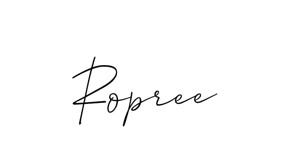 Check out images of Autograph of Ropree name. Actor Ropree Signature Style. Allison_Script is a professional sign style online. Ropree signature style 2 images and pictures png