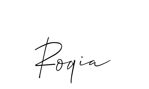 You can use this online signature creator to create a handwritten signature for the name Roqia. This is the best online autograph maker. Roqia signature style 2 images and pictures png