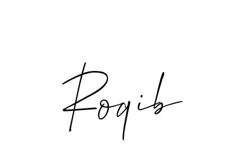It looks lik you need a new signature style for name Roqib. Design unique handwritten (Allison_Script) signature with our free signature maker in just a few clicks. Roqib signature style 2 images and pictures png