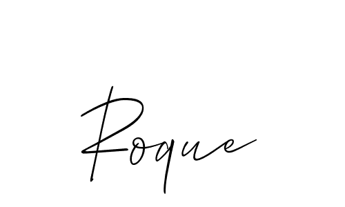 Use a signature maker to create a handwritten signature online. With this signature software, you can design (Allison_Script) your own signature for name Roque. Roque signature style 2 images and pictures png