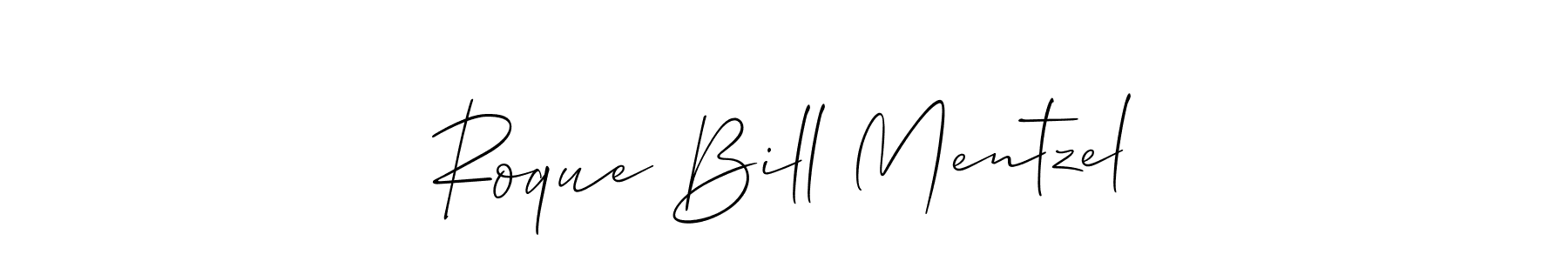 You should practise on your own different ways (Allison_Script) to write your name (Roque Bill Mentzel) in signature. don't let someone else do it for you. Roque Bill Mentzel signature style 2 images and pictures png