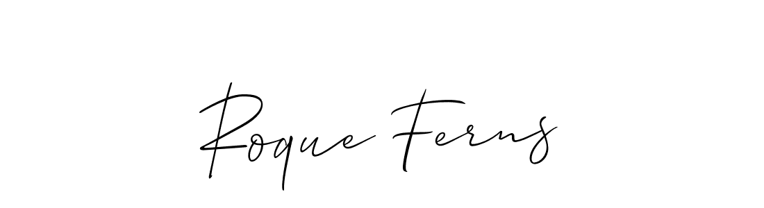 Create a beautiful signature design for name Roque Ferns. With this signature (Allison_Script) fonts, you can make a handwritten signature for free. Roque Ferns signature style 2 images and pictures png