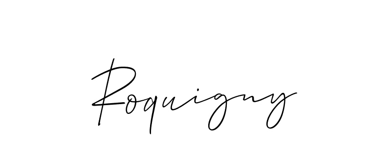 Also we have Roquigny name is the best signature style. Create professional handwritten signature collection using Allison_Script autograph style. Roquigny signature style 2 images and pictures png