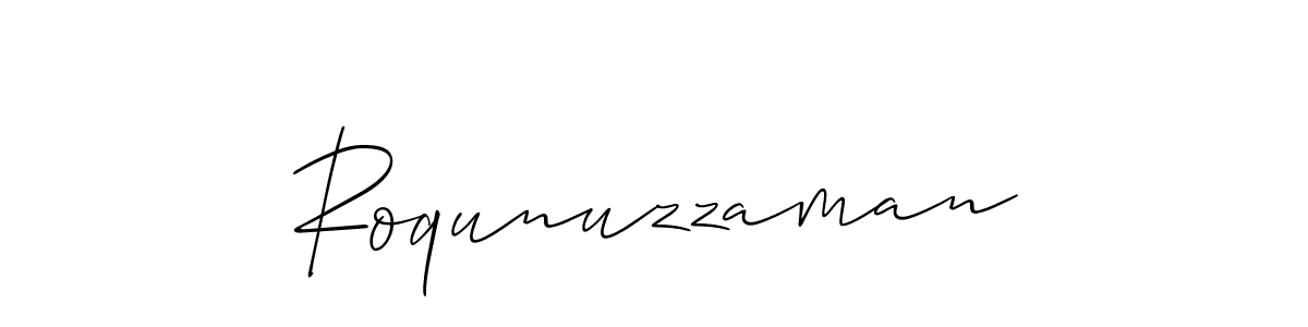 Make a short Roqunuzzaman signature style. Manage your documents anywhere anytime using Allison_Script. Create and add eSignatures, submit forms, share and send files easily. Roqunuzzaman signature style 2 images and pictures png