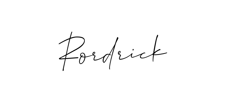 Rordrick stylish signature style. Best Handwritten Sign (Allison_Script) for my name. Handwritten Signature Collection Ideas for my name Rordrick. Rordrick signature style 2 images and pictures png
