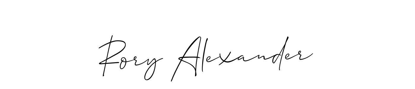 How to make Rory Alexander name signature. Use Allison_Script style for creating short signs online. This is the latest handwritten sign. Rory Alexander signature style 2 images and pictures png