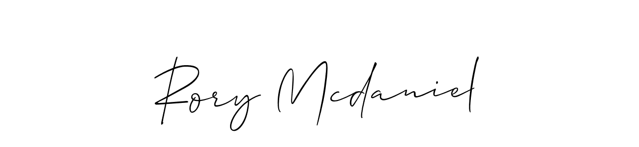 The best way (Allison_Script) to make a short signature is to pick only two or three words in your name. The name Rory Mcdaniel include a total of six letters. For converting this name. Rory Mcdaniel signature style 2 images and pictures png