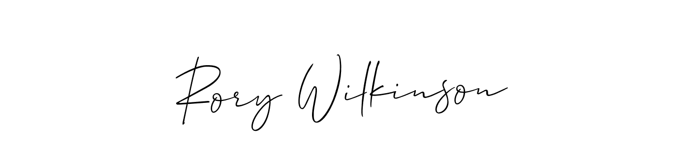 Design your own signature with our free online signature maker. With this signature software, you can create a handwritten (Allison_Script) signature for name Rory Wilkinson. Rory Wilkinson signature style 2 images and pictures png