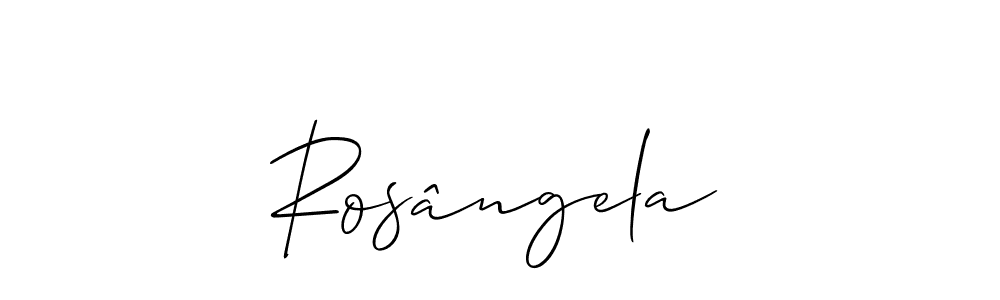 Also You can easily find your signature by using the search form. We will create Rosângela name handwritten signature images for you free of cost using Allison_Script sign style. Rosângela signature style 2 images and pictures png
