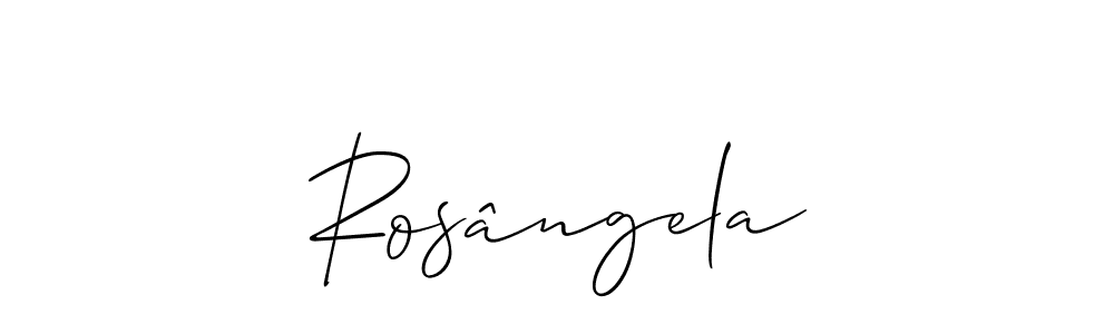 Allison_Script is a professional signature style that is perfect for those who want to add a touch of class to their signature. It is also a great choice for those who want to make their signature more unique. Get Rosângela name to fancy signature for free. Rosângela signature style 2 images and pictures png