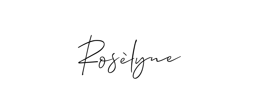 It looks lik you need a new signature style for name Rosèlyne. Design unique handwritten (Allison_Script) signature with our free signature maker in just a few clicks. Rosèlyne signature style 2 images and pictures png