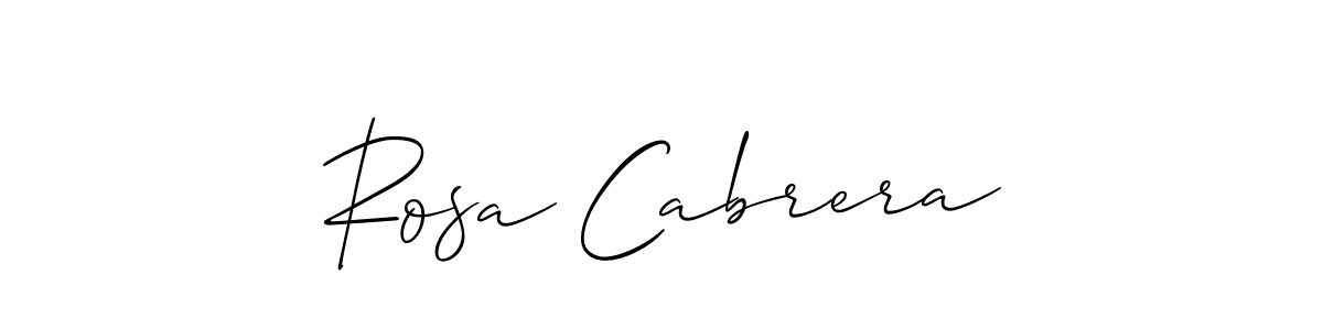 It looks lik you need a new signature style for name Rosa Cabrera. Design unique handwritten (Allison_Script) signature with our free signature maker in just a few clicks. Rosa Cabrera signature style 2 images and pictures png