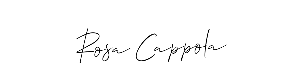 Also You can easily find your signature by using the search form. We will create Rosa Cappola name handwritten signature images for you free of cost using Allison_Script sign style. Rosa Cappola signature style 2 images and pictures png