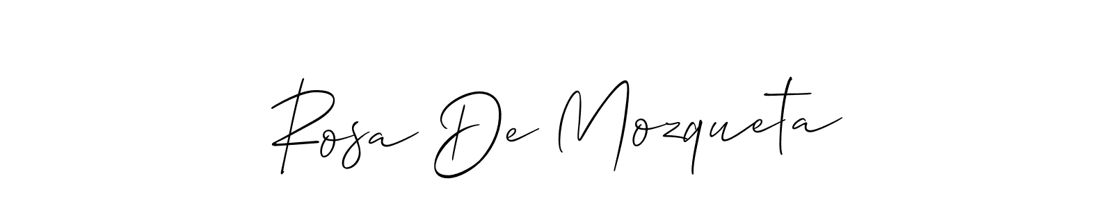 Also we have Rosa De Mozqueta name is the best signature style. Create professional handwritten signature collection using Allison_Script autograph style. Rosa De Mozqueta signature style 2 images and pictures png