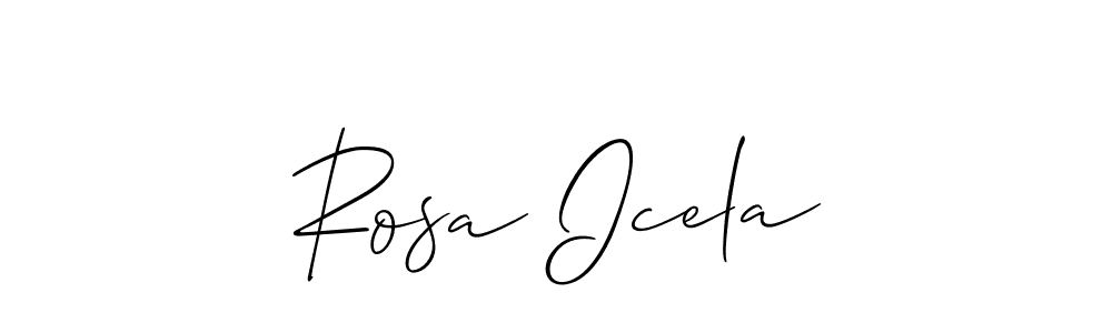 It looks lik you need a new signature style for name Rosa Icela. Design unique handwritten (Allison_Script) signature with our free signature maker in just a few clicks. Rosa Icela signature style 2 images and pictures png