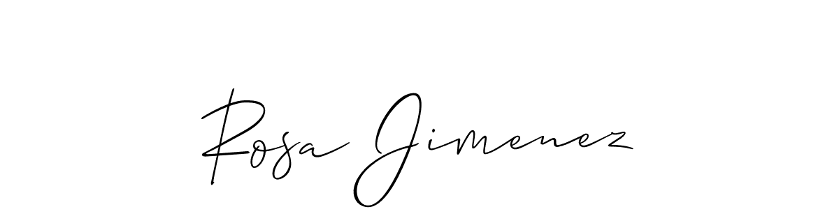 You should practise on your own different ways (Allison_Script) to write your name (Rosa Jimenez) in signature. don't let someone else do it for you. Rosa Jimenez signature style 2 images and pictures png