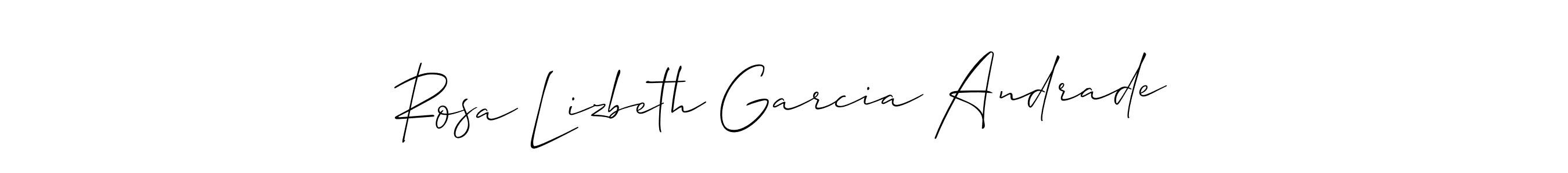 Also we have Rosa Lizbeth Garcia Andrade name is the best signature style. Create professional handwritten signature collection using Allison_Script autograph style. Rosa Lizbeth Garcia Andrade signature style 2 images and pictures png