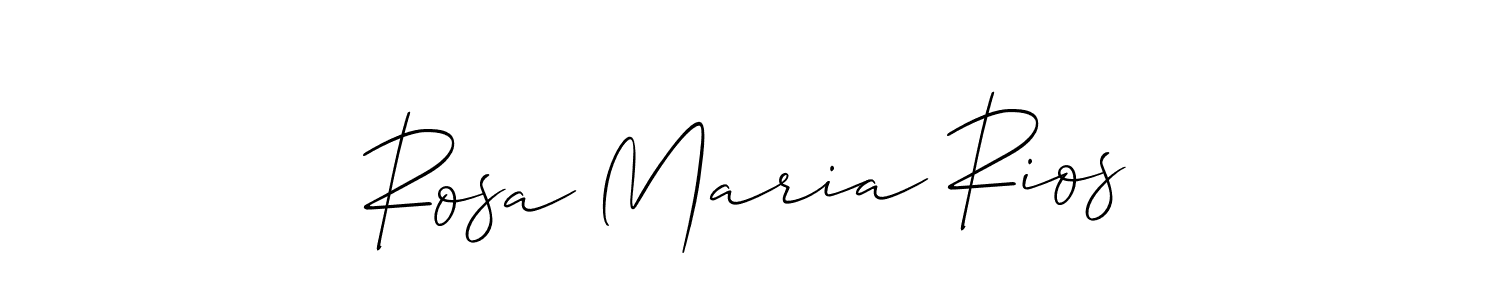 Make a short Rosa Maria Rios signature style. Manage your documents anywhere anytime using Allison_Script. Create and add eSignatures, submit forms, share and send files easily. Rosa Maria Rios signature style 2 images and pictures png