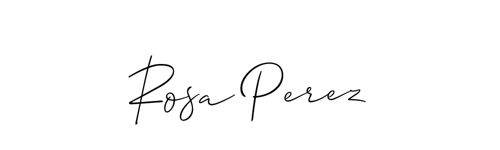 It looks lik you need a new signature style for name Rosa Perez. Design unique handwritten (Allison_Script) signature with our free signature maker in just a few clicks. Rosa Perez signature style 2 images and pictures png