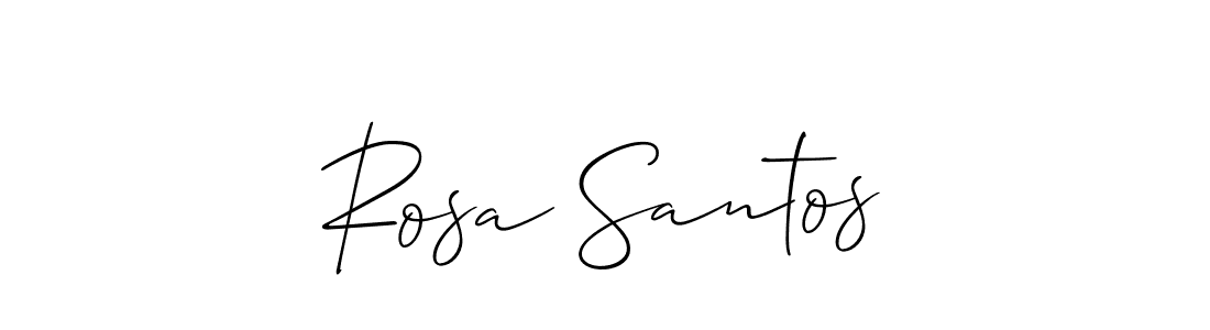 Similarly Allison_Script is the best handwritten signature design. Signature creator online .You can use it as an online autograph creator for name Rosa Santos. Rosa Santos signature style 2 images and pictures png