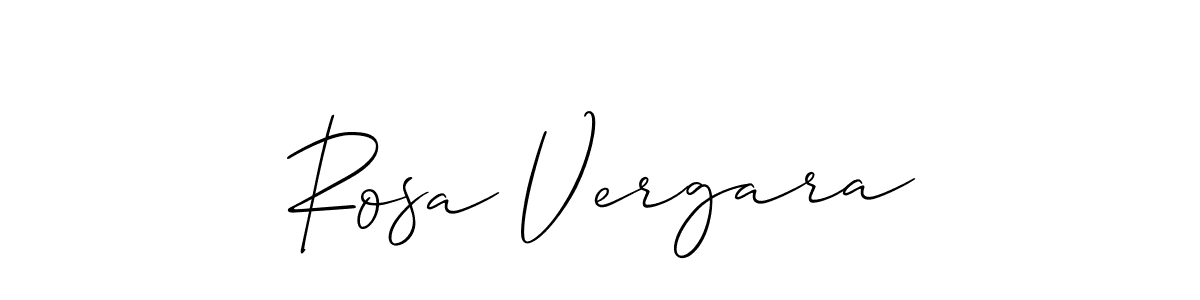 Create a beautiful signature design for name Rosa Vergara. With this signature (Allison_Script) fonts, you can make a handwritten signature for free. Rosa Vergara signature style 2 images and pictures png